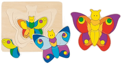 Goki 3-layer Puzzle Butterfly