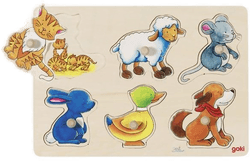 Goki Background puzzle mother and baby