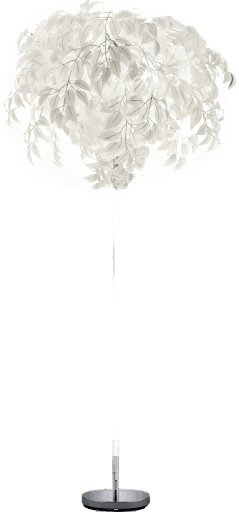 Reality Leuchten Leavy gulvlampe 180 cm krom/hvit