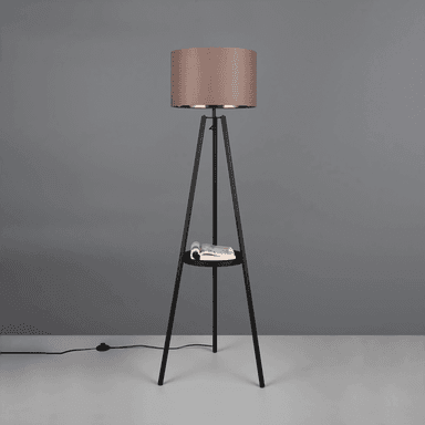 Reality Leuchten Gulvlampe Colette, svart/taupe