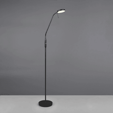 Reality Leuchten LED-gulvlampe Moreno, matt svart