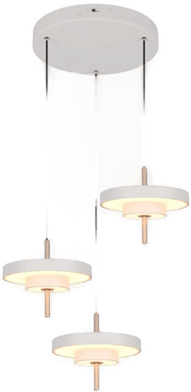 Trio Lighting Pendellampe Keaton 3 Lamper Varm Grå