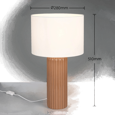 Reality Leuchten Bordlampe Blair 51 cm mokka