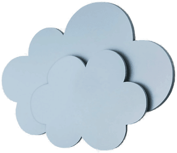 Elobra LED-vegglampe Wölkchen blå