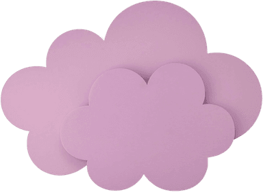 Elobra LED-vegglampe Wölkchen rosa