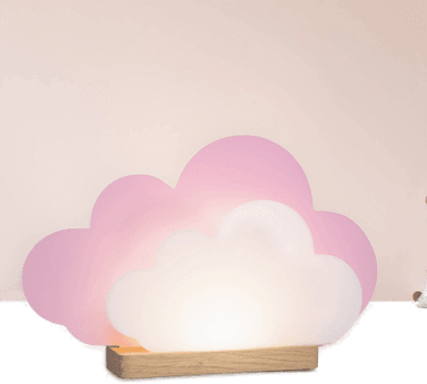 Elobra LED-bordlampe Wölkchen, rosa
