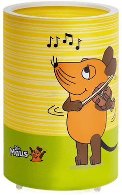 Elobra LED-bordlampe mouse, gul, 25 cm