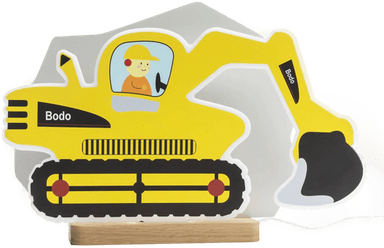 Elobra LED-bordlampe gravemaskin, gul