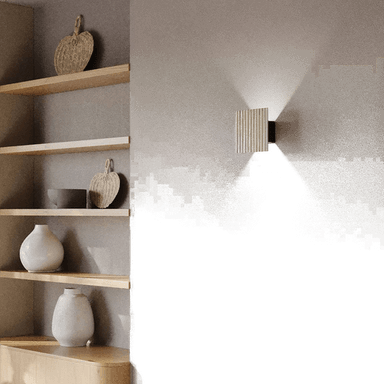 Elobra LED-vegglampe Inka S, eik/svart