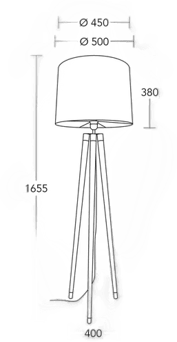 Herzblut Briany gulvlampe