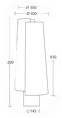 Herzblut gulvlampe Jojo, brun/creme