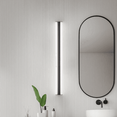 Helestra LED-speillampe LOOM 120 cm svart