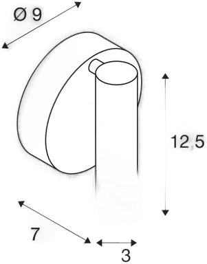 SLV LED-vegglampe Karpo 30, svart