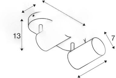 SLV ASTO TUBE GU10 10 W Sort