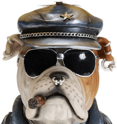 Kare Punk Dog bordlampe blågrå