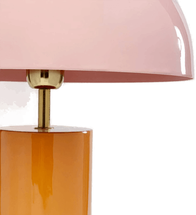 Kare Josy bordlampe, rosa/oransje