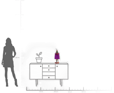 Kare bordlampe Animal Rabbit 50 cm