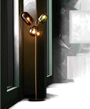 Kare gulvlampe Balloon Dance, 160 cm