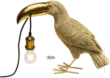 Kare Toucan bordlampe, gullfarget, 42 cm