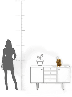 Kare bordlampe Animal Sloth 30 cm