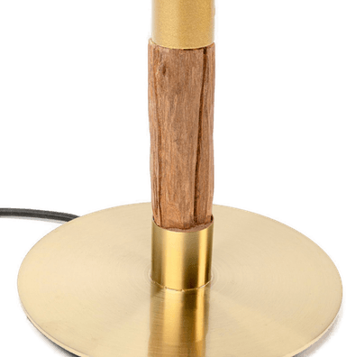 Kare bordlampe Twig, grønn/gull