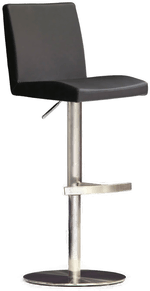 Scandinavian Choice Lopes Barstol Lær - Svart/Sølv