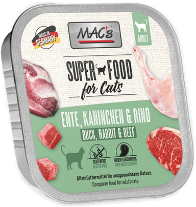 MAC's Skål And, kanin og storfekjøtt 32 x 100 g