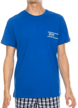 BOSS RN 24 Crew Neck T-shirt Kornblå Herre