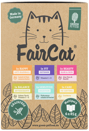 Green Petfood FairCat Multipack 6 x 85 g