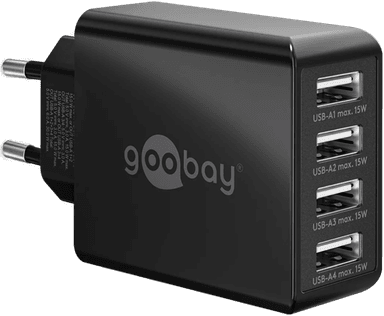 Goobay Vegglader 4x USB-A 30W