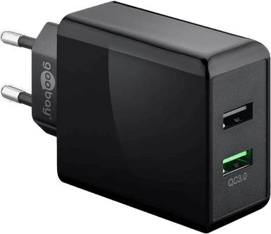 Goobay Dual USB Hurtiglader QC 3.0 28W