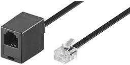 Pro telefonforlengerkabel 6 meter svart