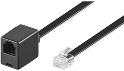 Pro telefonforlengerkabel 10 meter svart