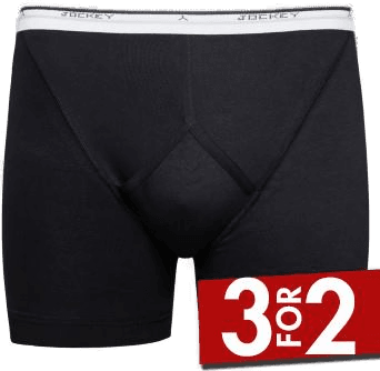 Jockey Cotton Midway Brief Svart