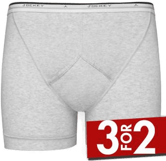 Jockey Cotton Midway Brief Grå