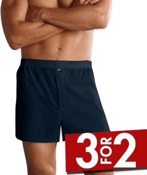 Jockey Woven Poplin Boxer Shorts Mørkblå