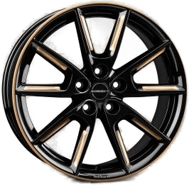 BORBET LX18 Black Glossy Gold Spoke Rim 8x18 5/112 ET44 B57.1