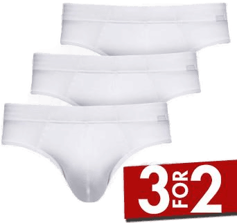 Jockey 3P Cotton Plus Brief Hvit