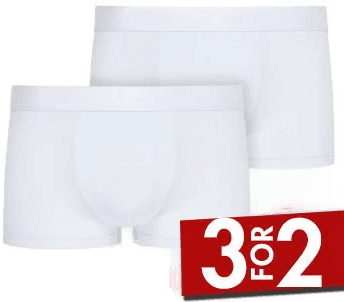 Jockey 2P Short Trunks Hvit