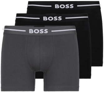 BOSS 3P Boxer Bold Svart/Grå