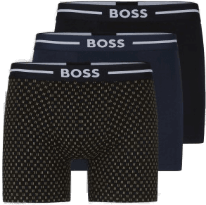 Boss 3P Bold Boxer Svart/Blå