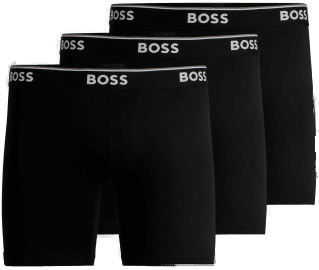 BOSS 3P Power Boxer Brief Long Svart