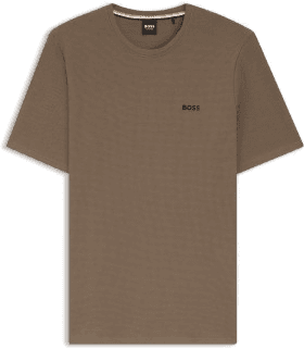 Boss Waffle T-Shirt Lysbrun