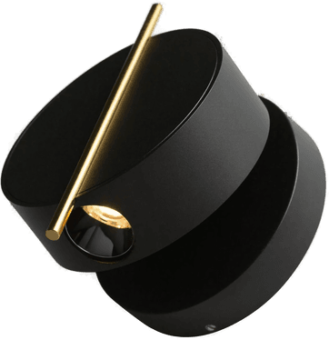 Maytoni LED-vegglampe Nuance, svart/gull