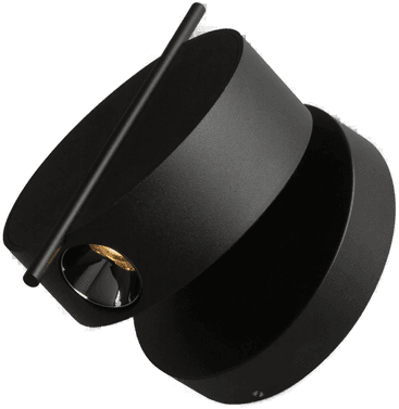 Maytoni LED-vegglampe Nuance, svart, Ø 10 cm