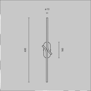 Maytoni LED-vegglampe RENAISSANCE, svart