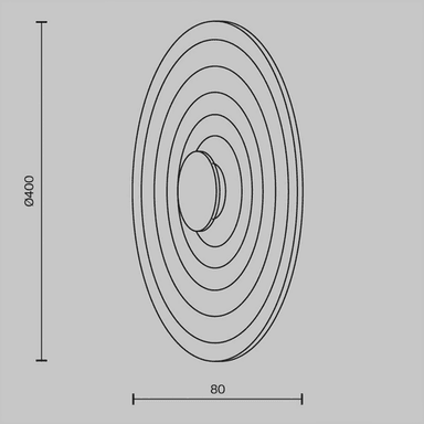Maytoni LED-vegglampe Nami Ø 40 cm