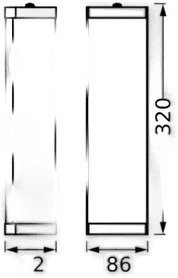 Osram vegglampe BATHROOM krom 32 cm