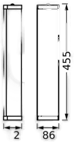 Osram vegglampe BATHROOM svart 32 cm