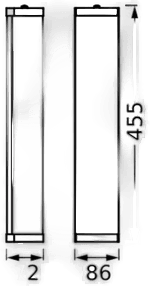 Osram vegglampe BATHROOM krom 46 cm